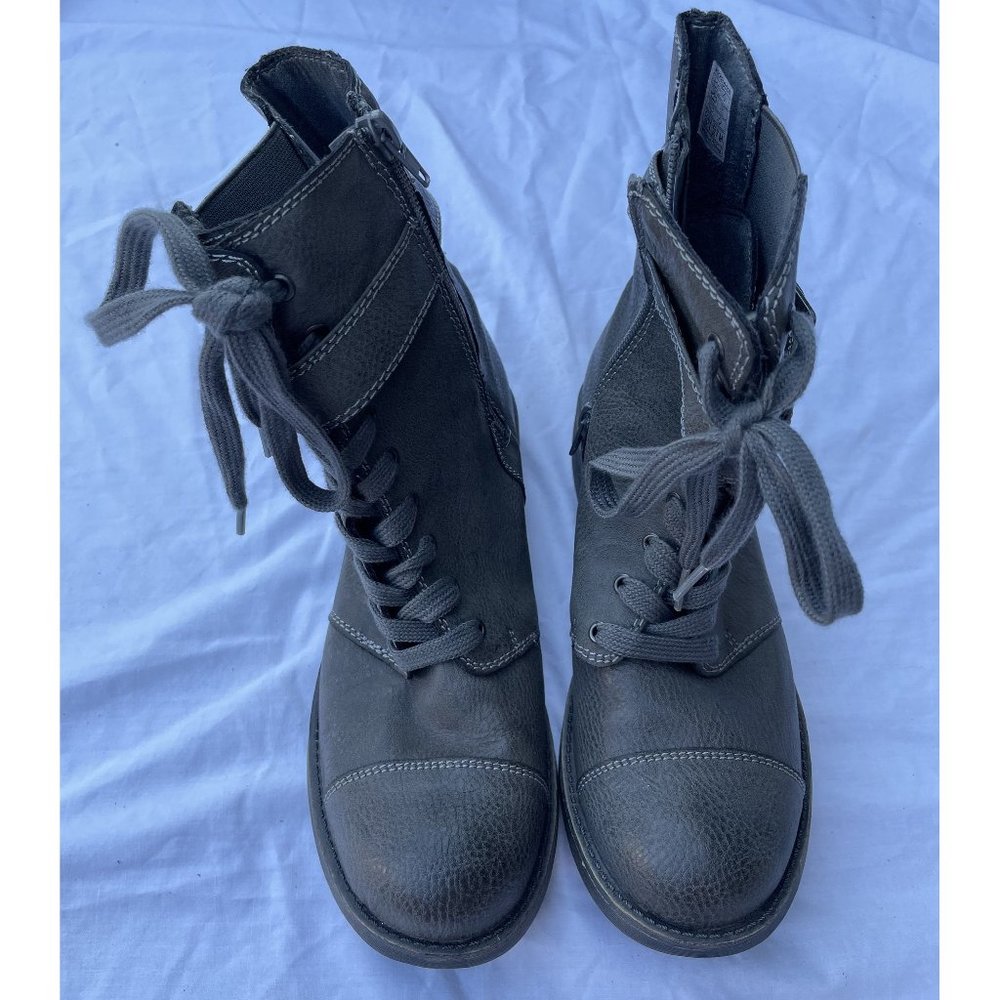 Women's Buckle Bootie Ankle Boot Grey Green 7